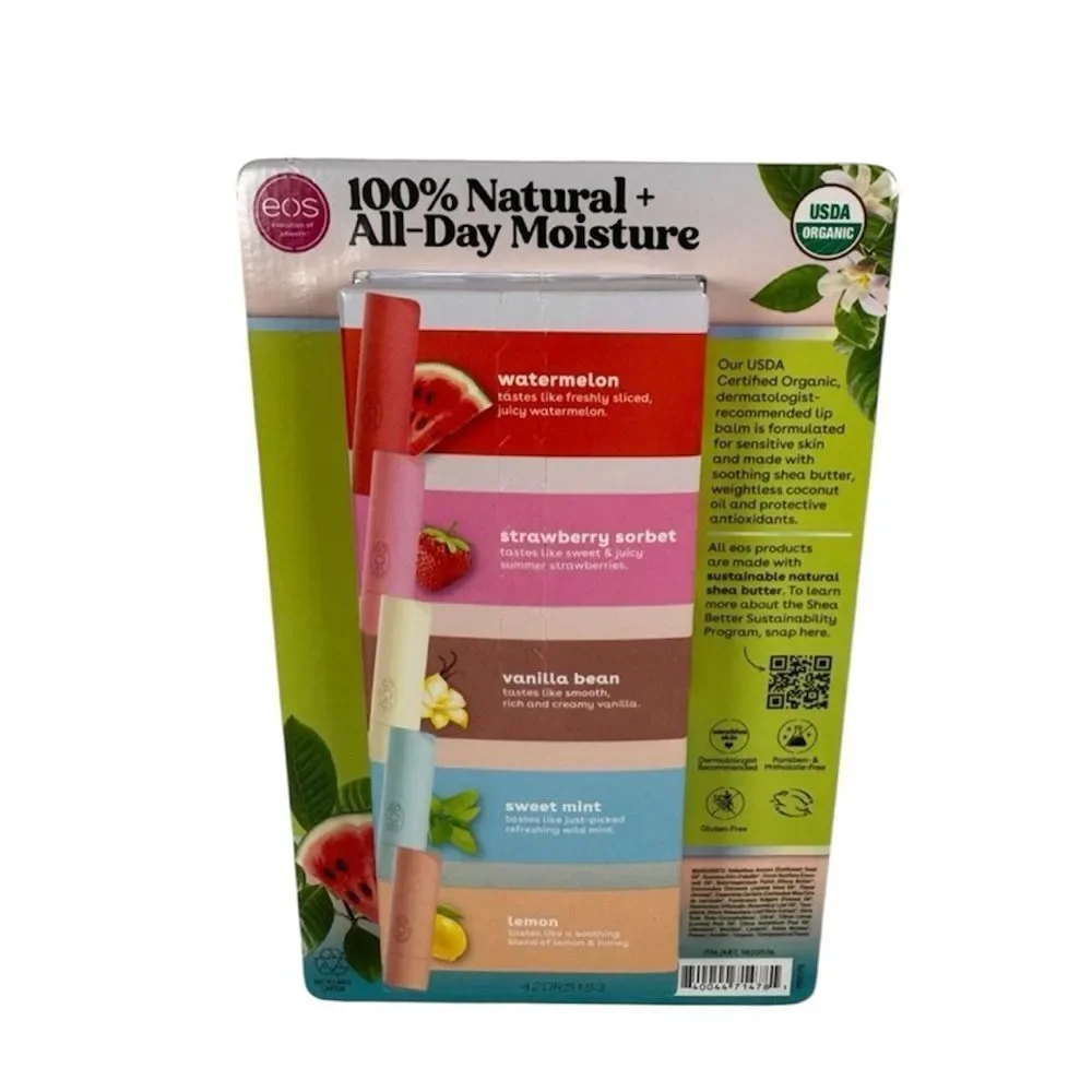NWT eos 9-Pack Natural Organic Lip Balm Collection